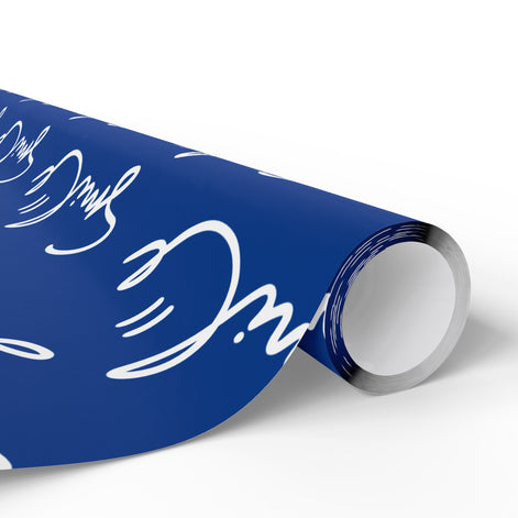 Dark Blue Smile Stylish Gift Wrapping Paper for Any Occasion
