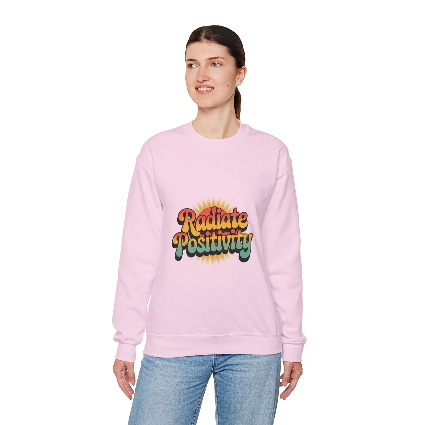 Radiate Positivity Unisex Heavy Blend Crewneck Sweatshirt