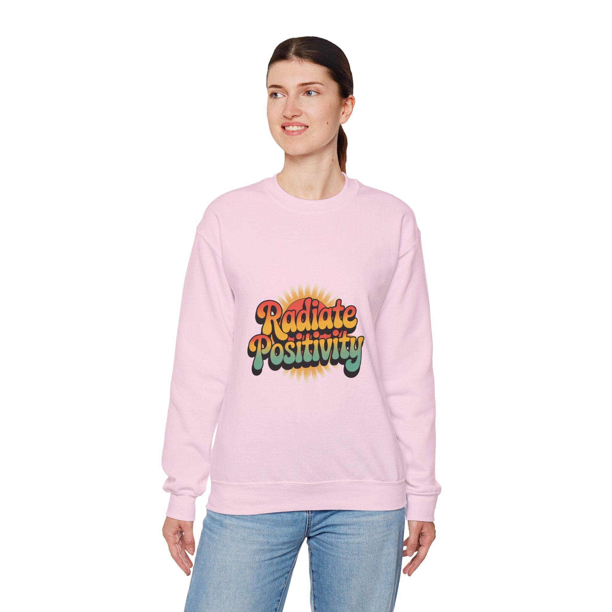 Radiate Positivity Unisex Heavy Blend Crewneck Sweatshirt