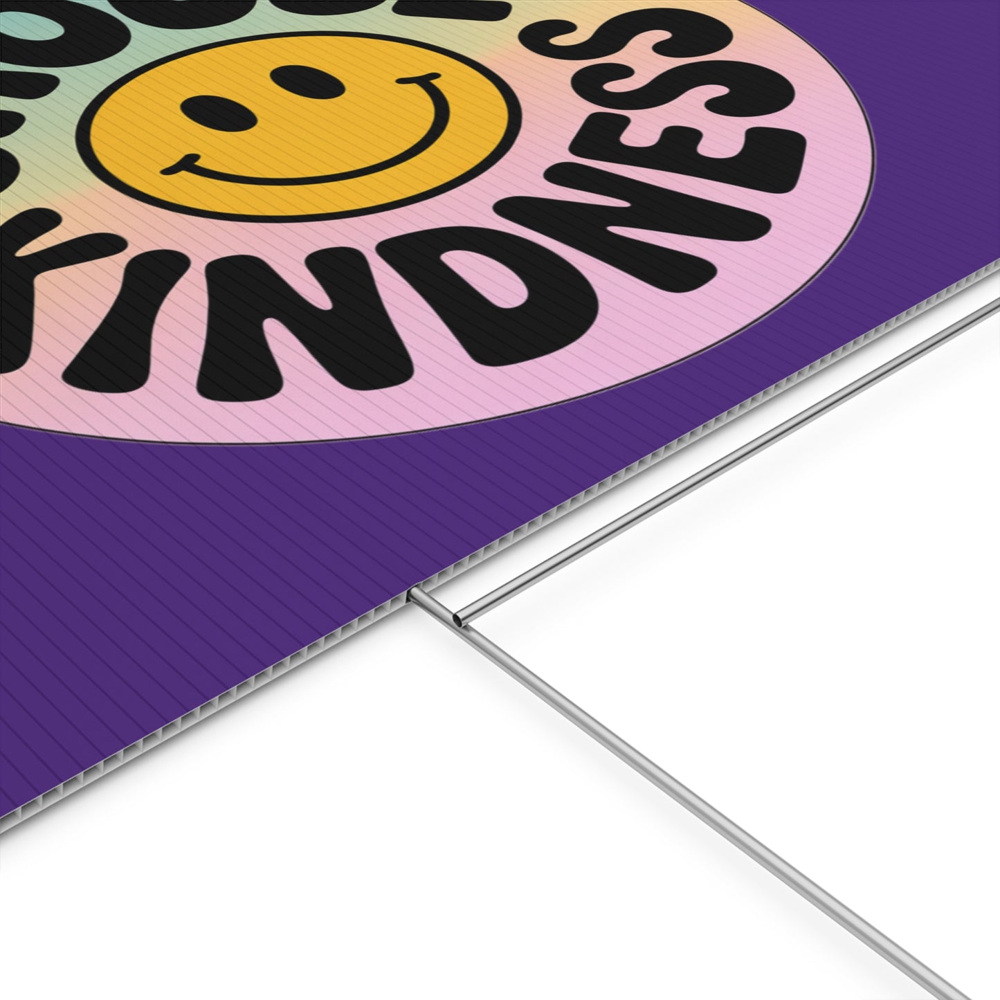 Purple Joyful Choose Kindness Plastic Yard Sign