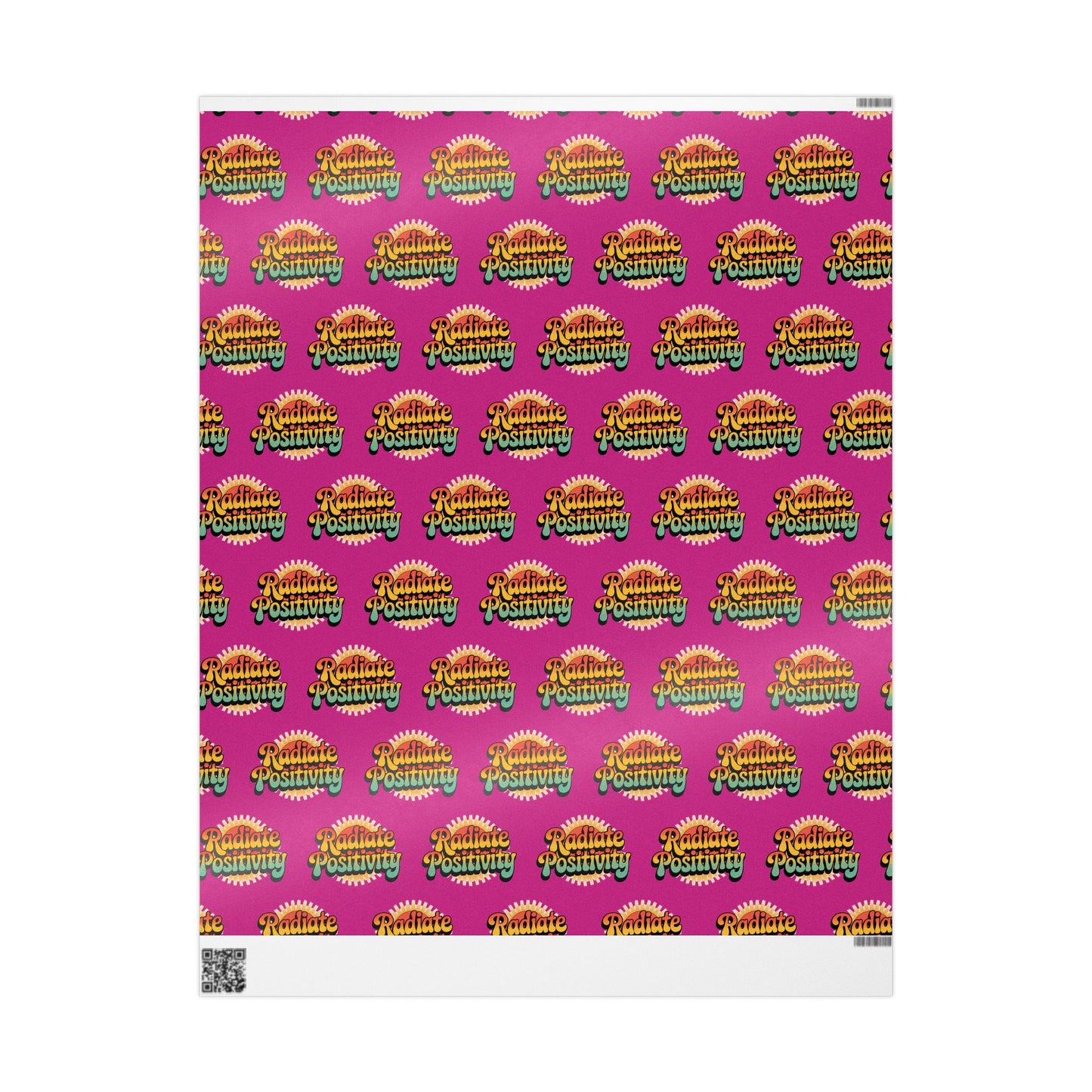 Pink Radiate Positivity Wrapping Paper for Celebrations