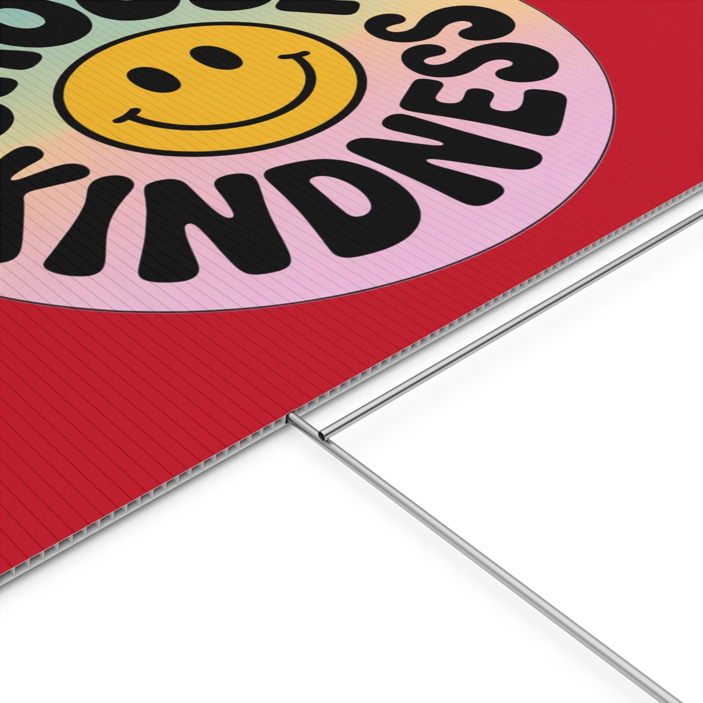 Dark Red of Joyful Choose Kindness Plastic Yard Sign