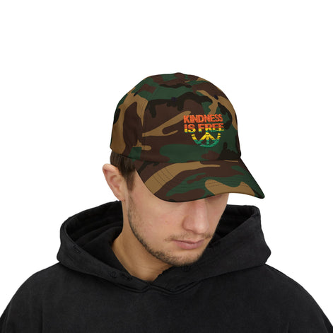 "Kindness Is Free" Peace Sign Embroidered Hat