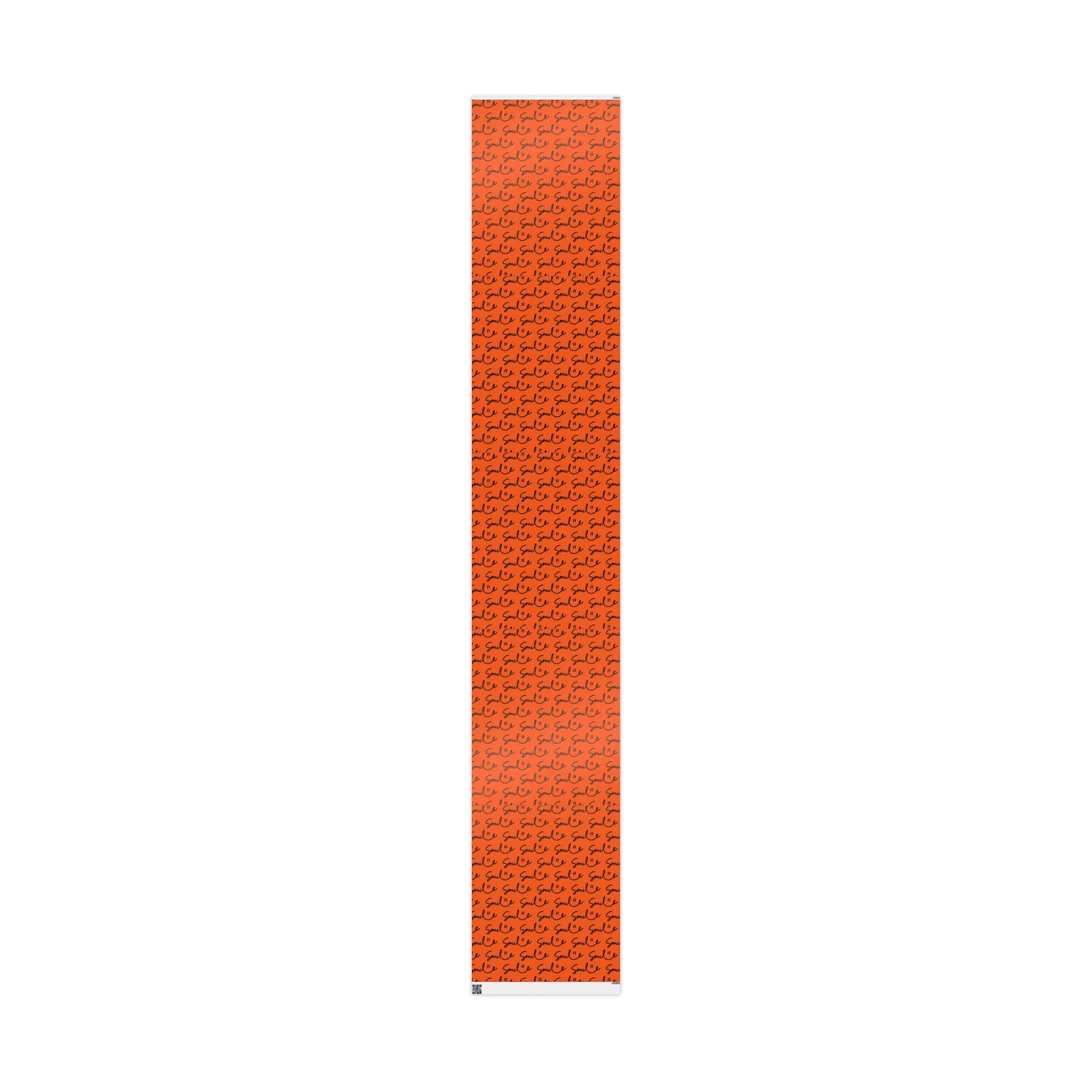 Orange/Black Smile Stylish Gift Wrapping Paper for Any Occasion