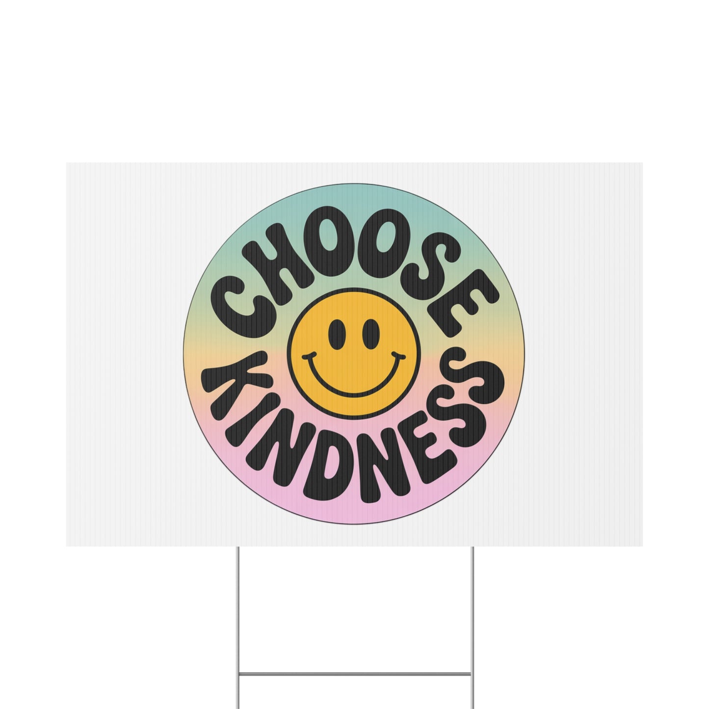 Joyful Choose Kindness Plastic Yard Sign