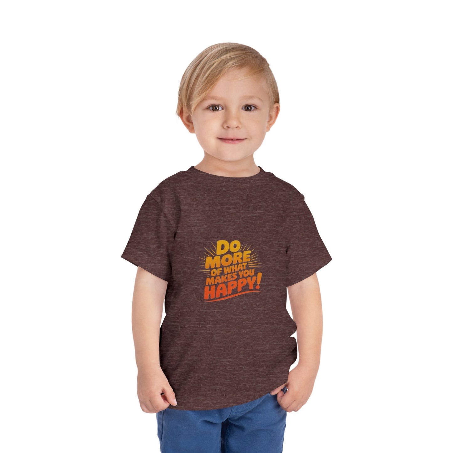 Toddler Tee — "Do More of What Makes You Happy" Retro Sunshine Kids T‑Shirt