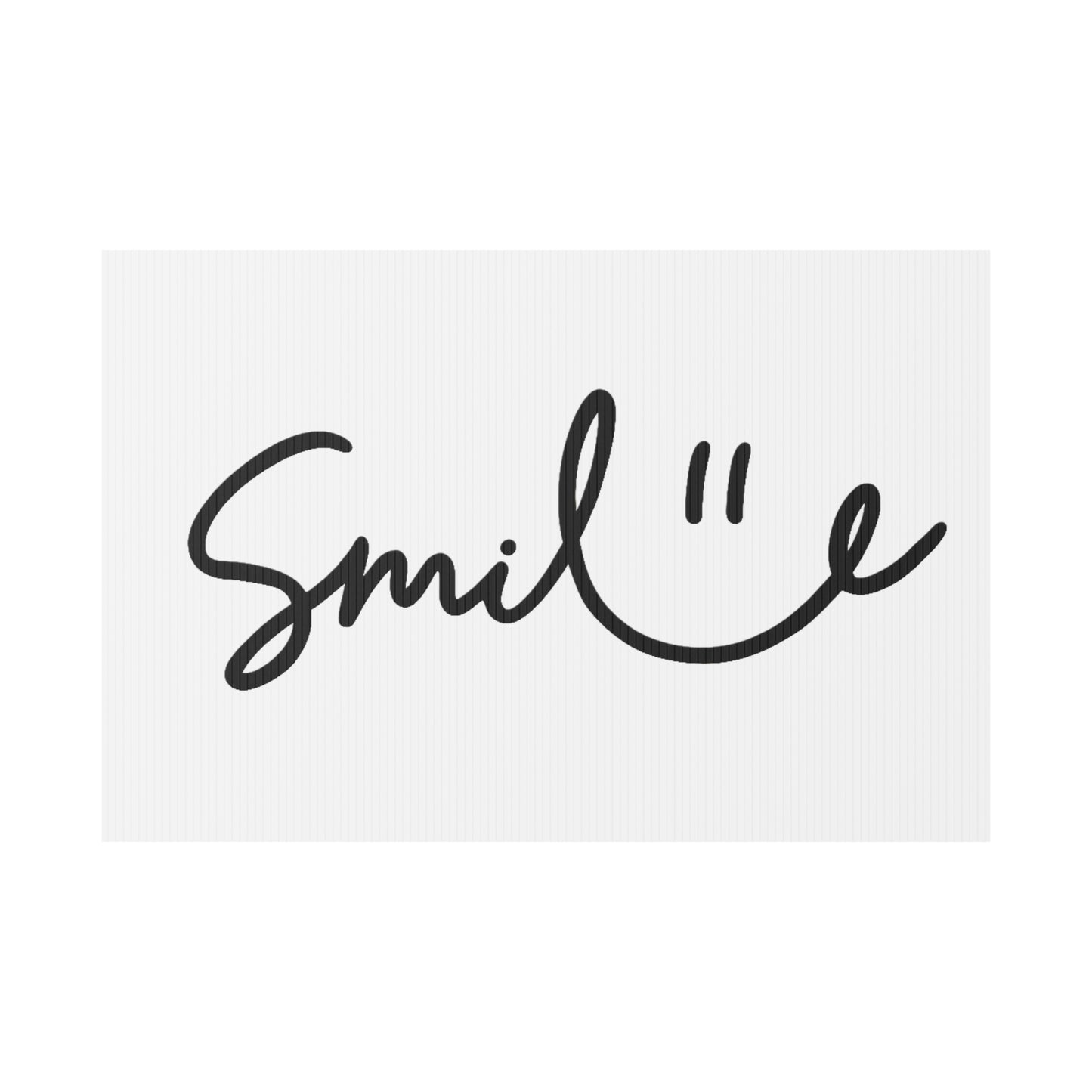 White/Black Smile Yard Sign