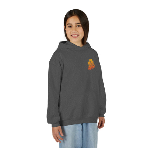 Youth Hoodie — "Do More of What Makes You Happy" Positive Graphic
