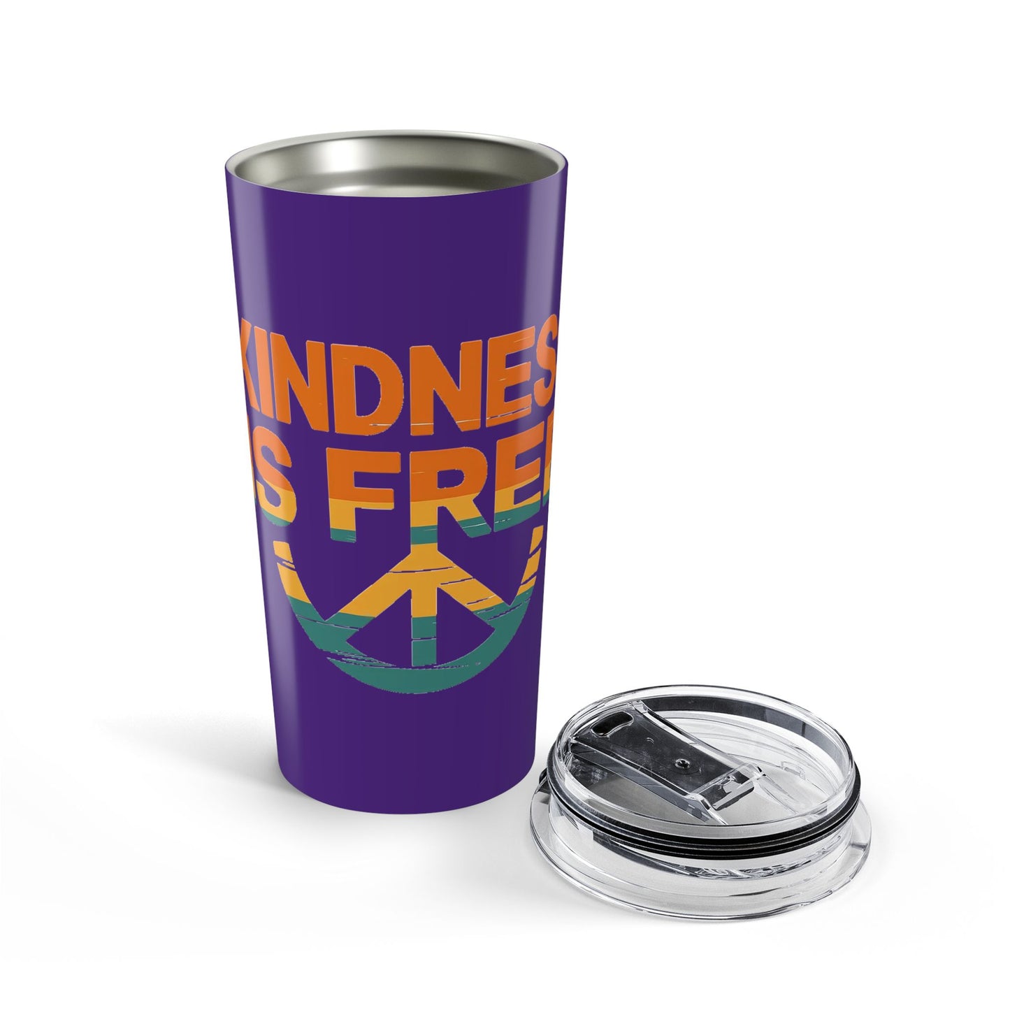 20oz Kindness Is Free Tumbler - Inspiring Quote Travel Mug