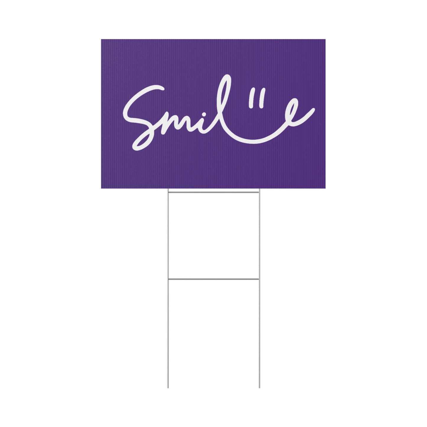Purple Smile Yard Sign