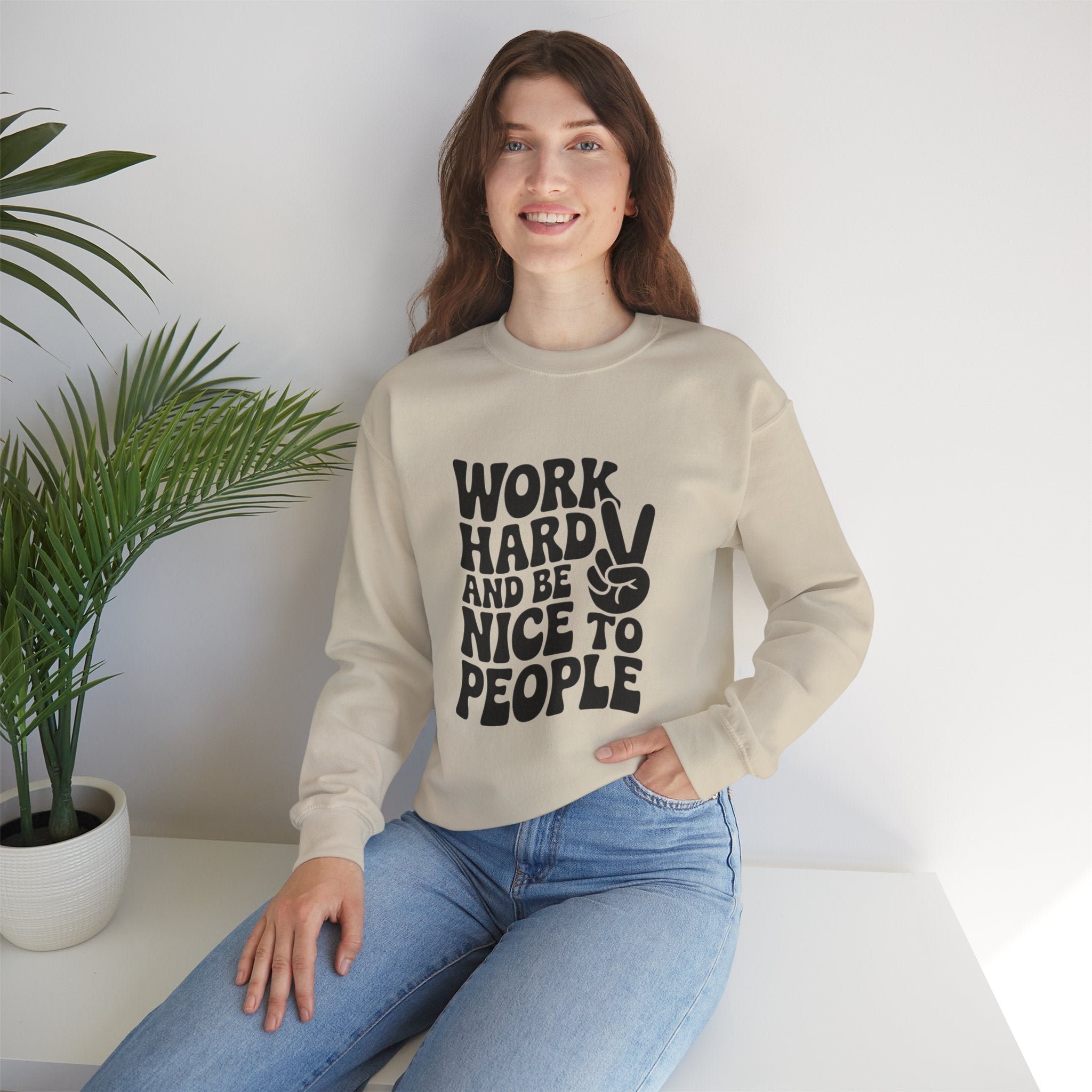 Work Hard & Be Nice to People Sweater