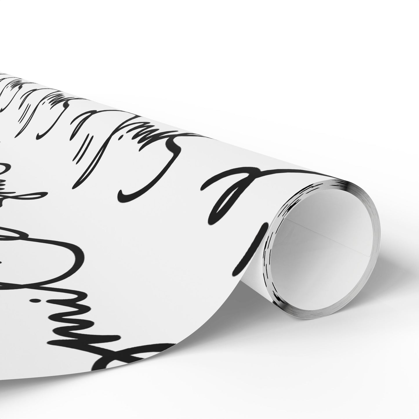 White/Black Smile Stylish Gift Wrapping Paper for Any Occasion