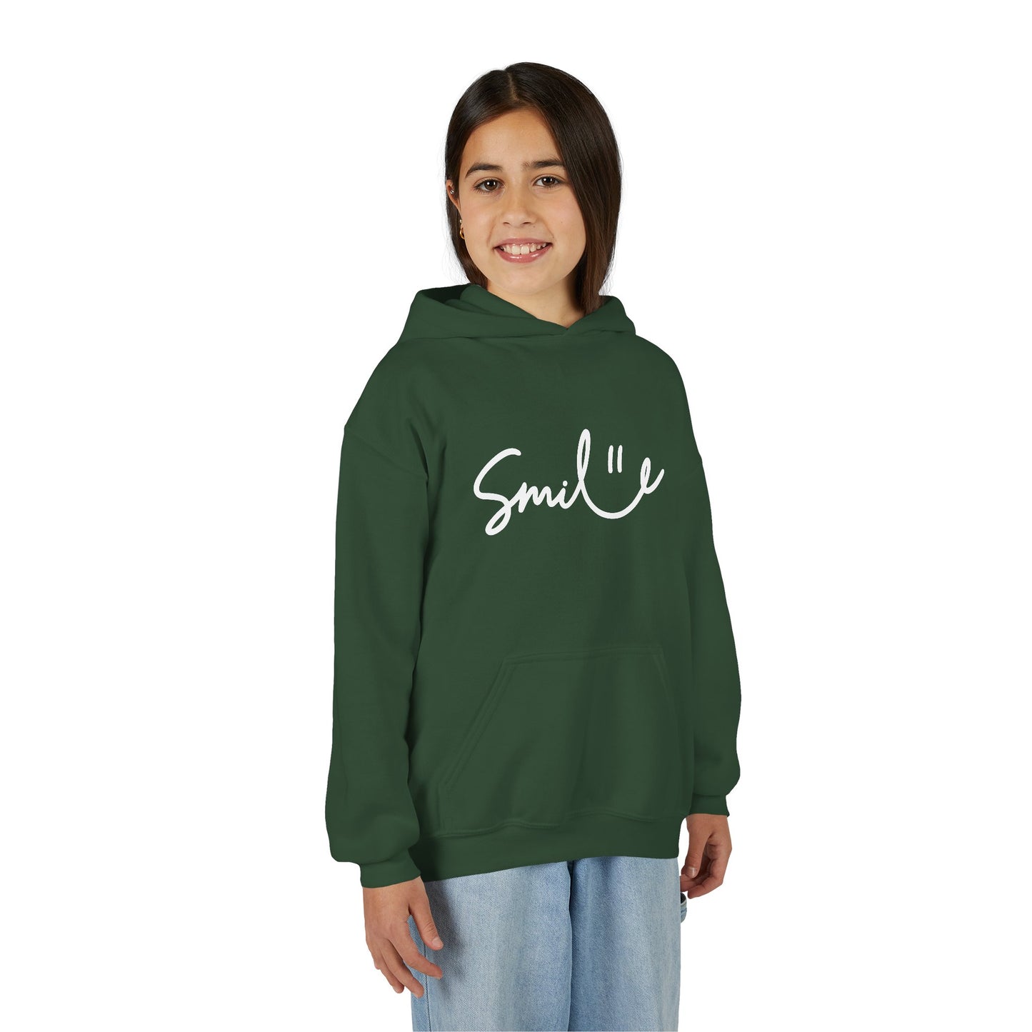 Smile Youth Heavy Blend Hoodie - Cozy, Cheerful Sweatshirt for Kids