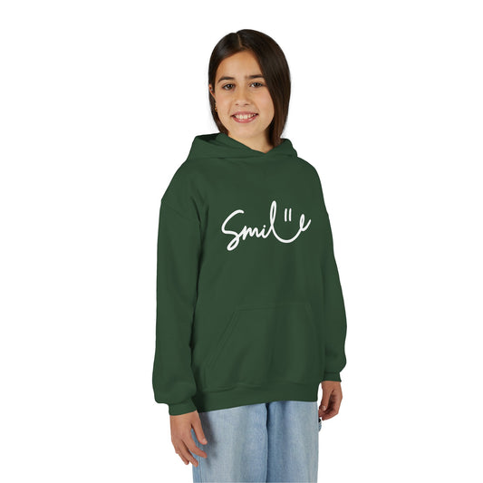 Smile Youth Heavy Blend Hoodie - Cozy, Cheerful Sweatshirt for Kids