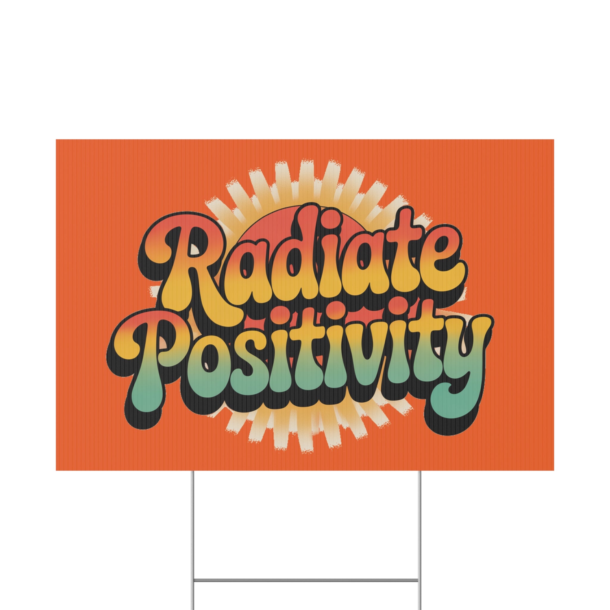 Orange Radiate Positivity Yard Sign