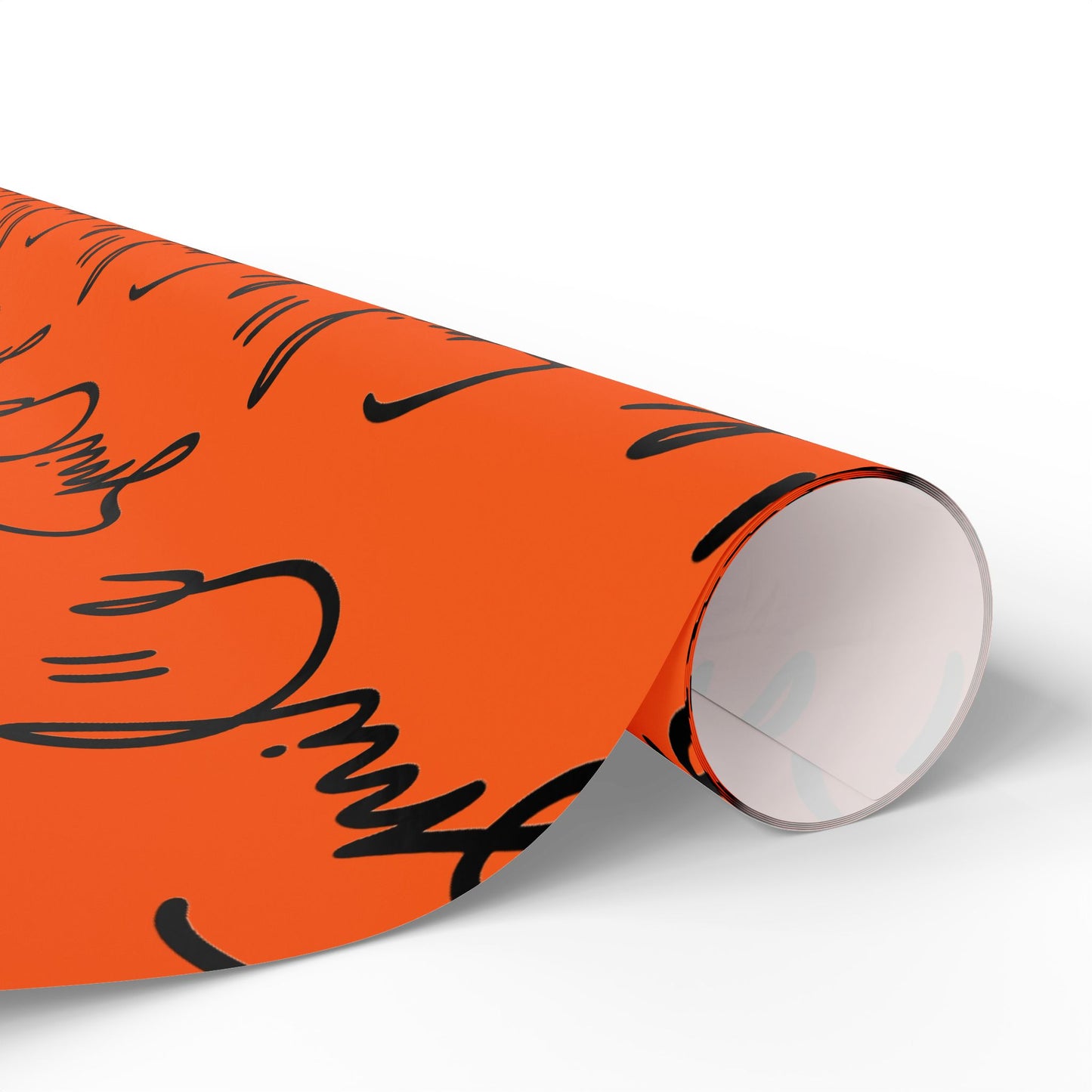 Orange/Black Smile Stylish Gift Wrapping Paper for Any Occasion