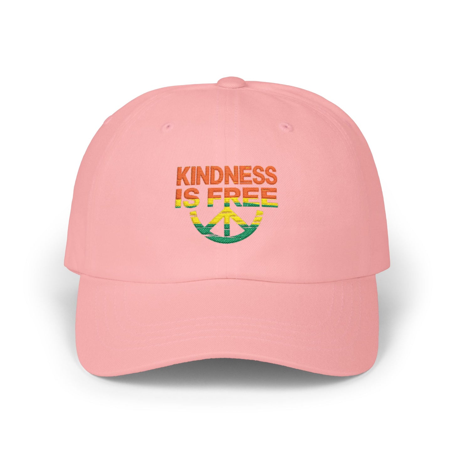 "Kindness Is Free" Peace Sign Embroidered Hat