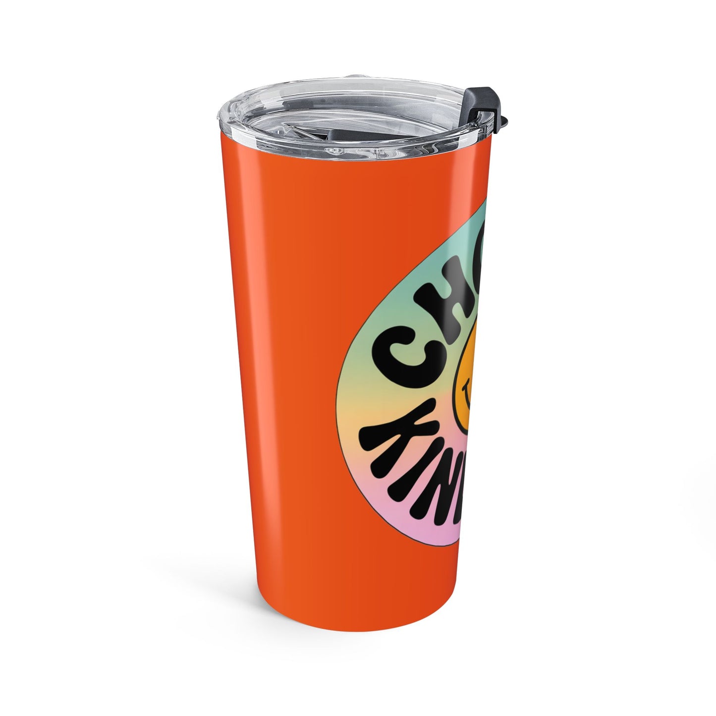 Orange Choose Kindness Tumblers – 20oz Travel Mugs for Positive Vibes