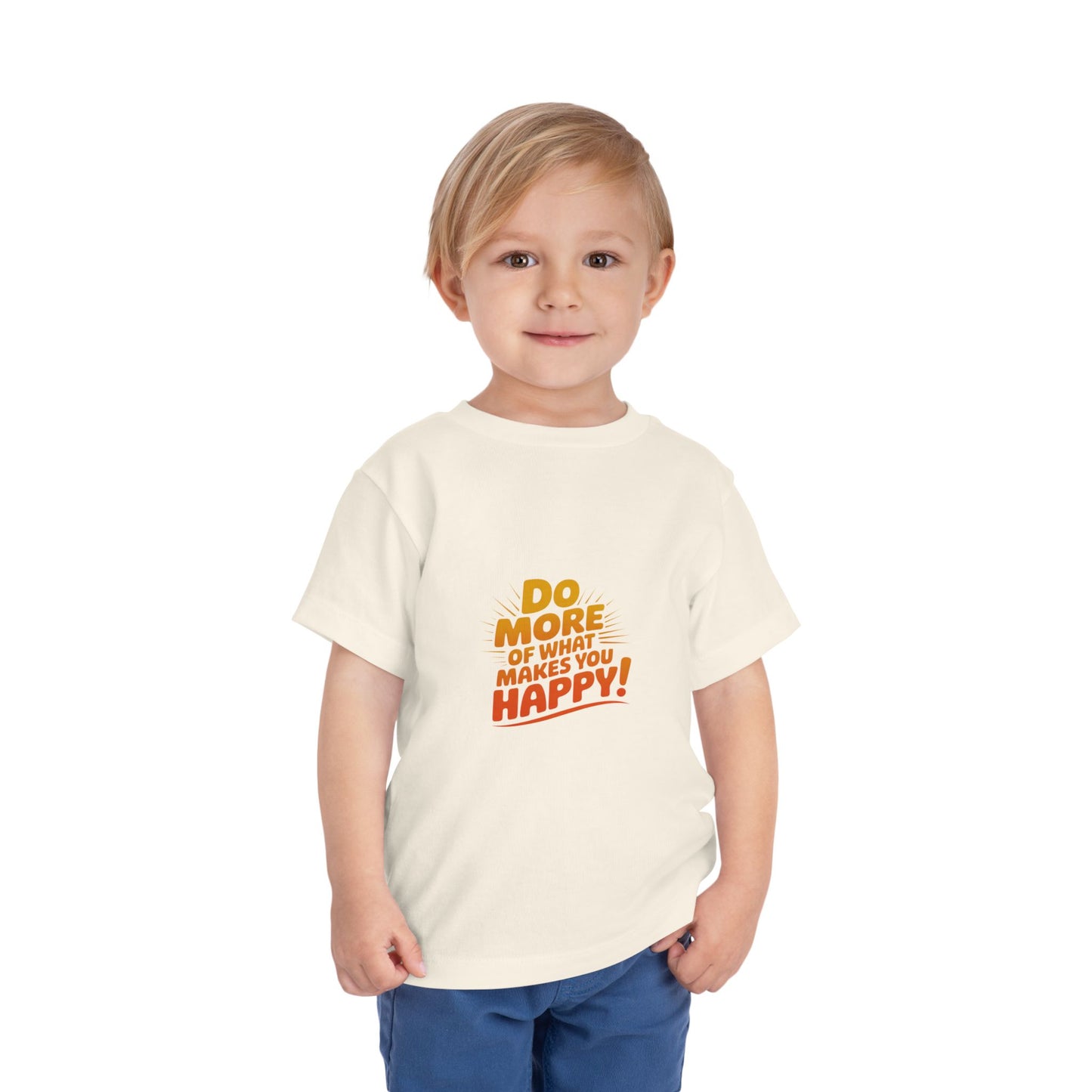 Toddler Tee — "Do More of What Makes You Happy" Retro Sunshine Kids T‑Shirt