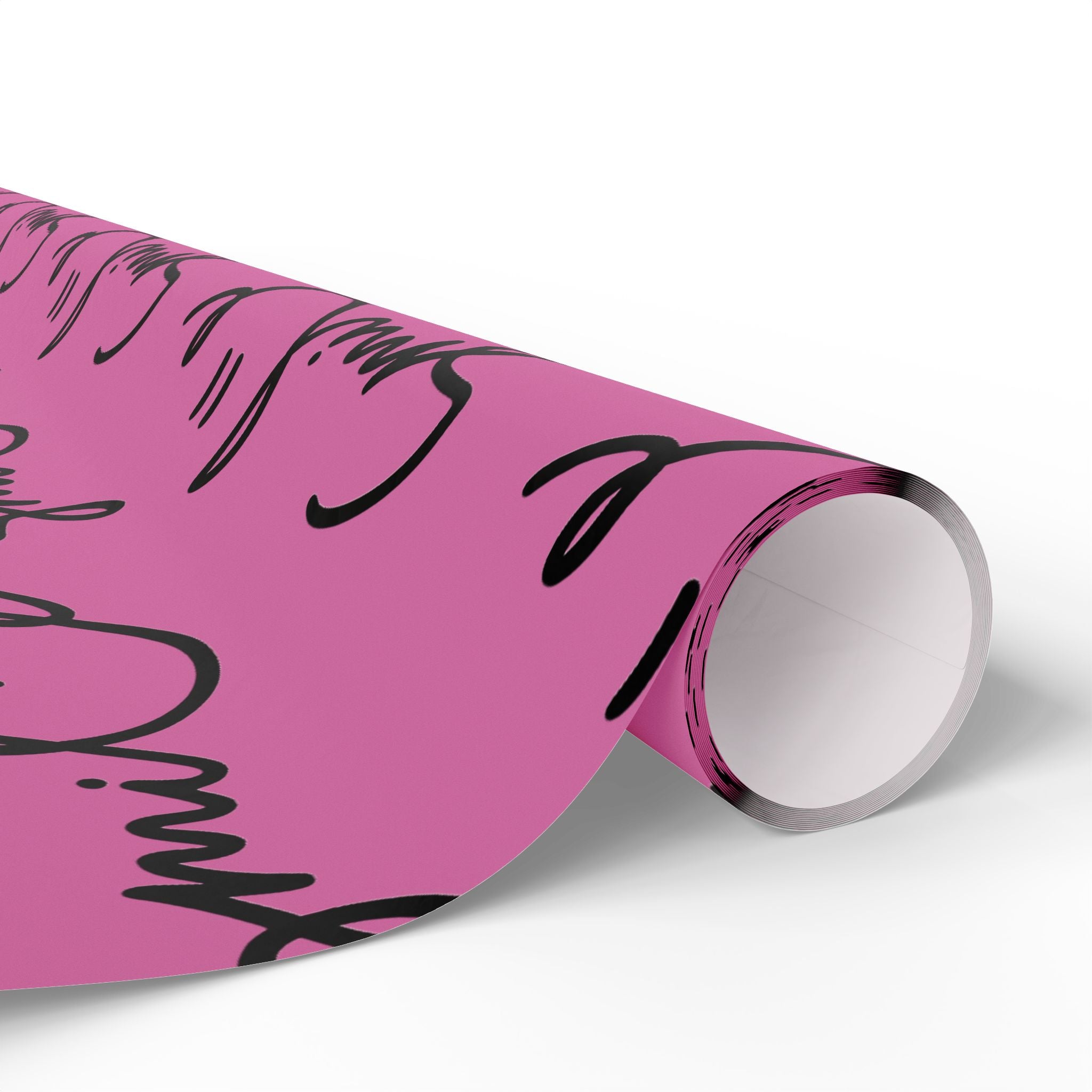 Light Pink/Black Smile Stylish Gift Wrapping Paper for Any Occasion