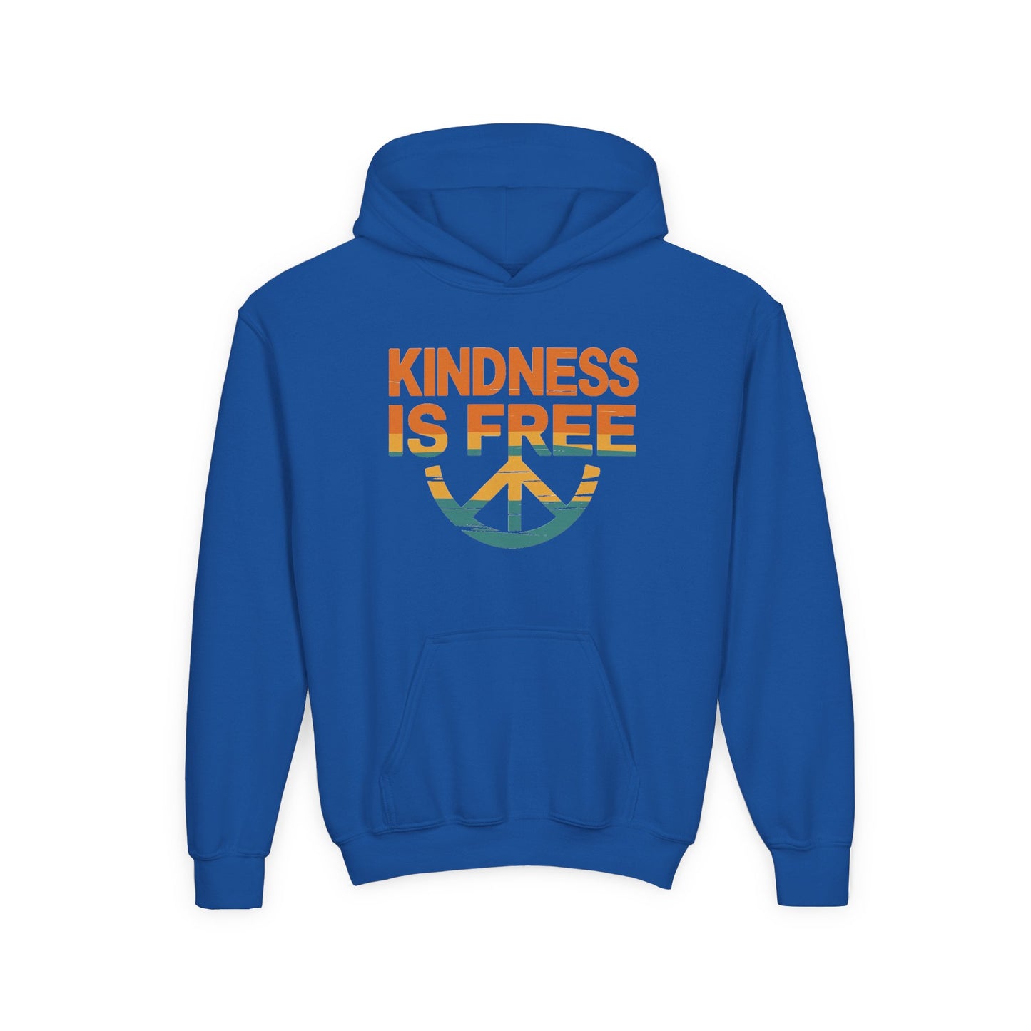 Kindness Is Free Youth Hoodie - Inspirational Heavy Blend Sweatshirt