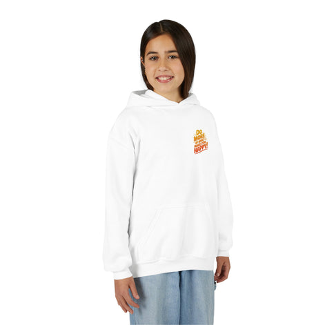 Youth Hoodie — "Do More of What Makes You Happy" Positive Graphic
