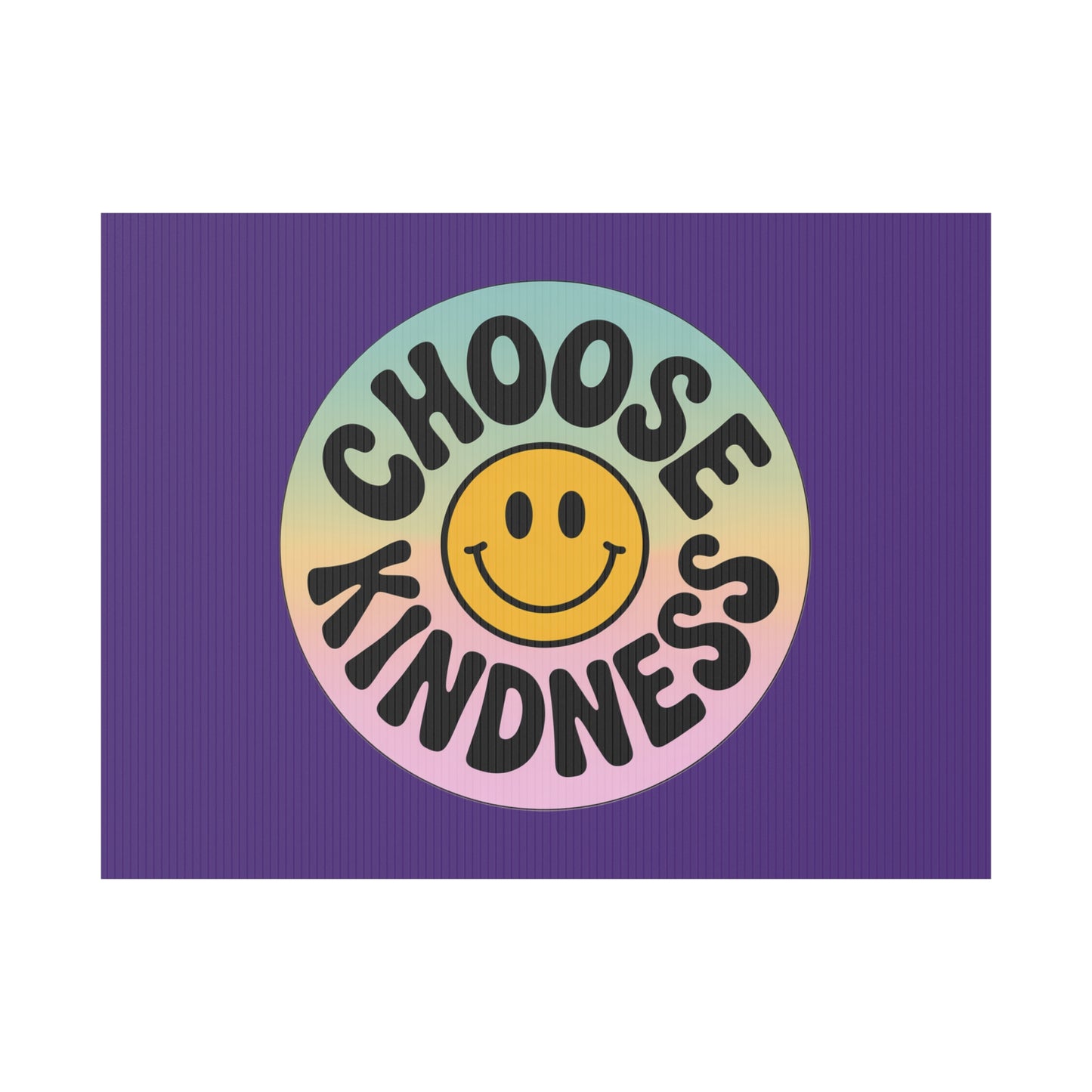 Purple Joyful Choose Kindness Plastic Yard Sign