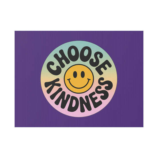 Purple Joyful Choose Kindness Plastic Yard Sign