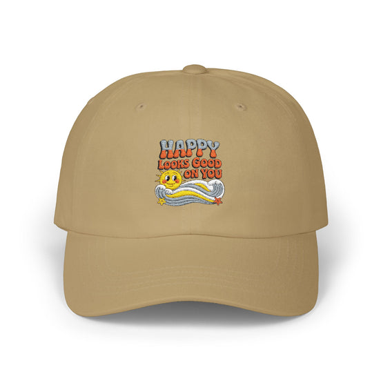 'Happy Looks Good On You' Smiley Retro Dad Hat