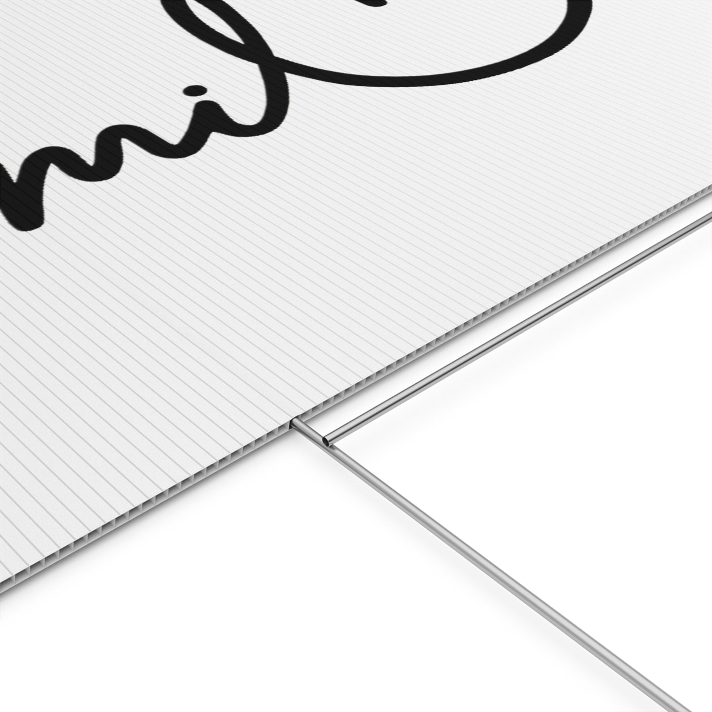 White/Black Smile Yard Sign