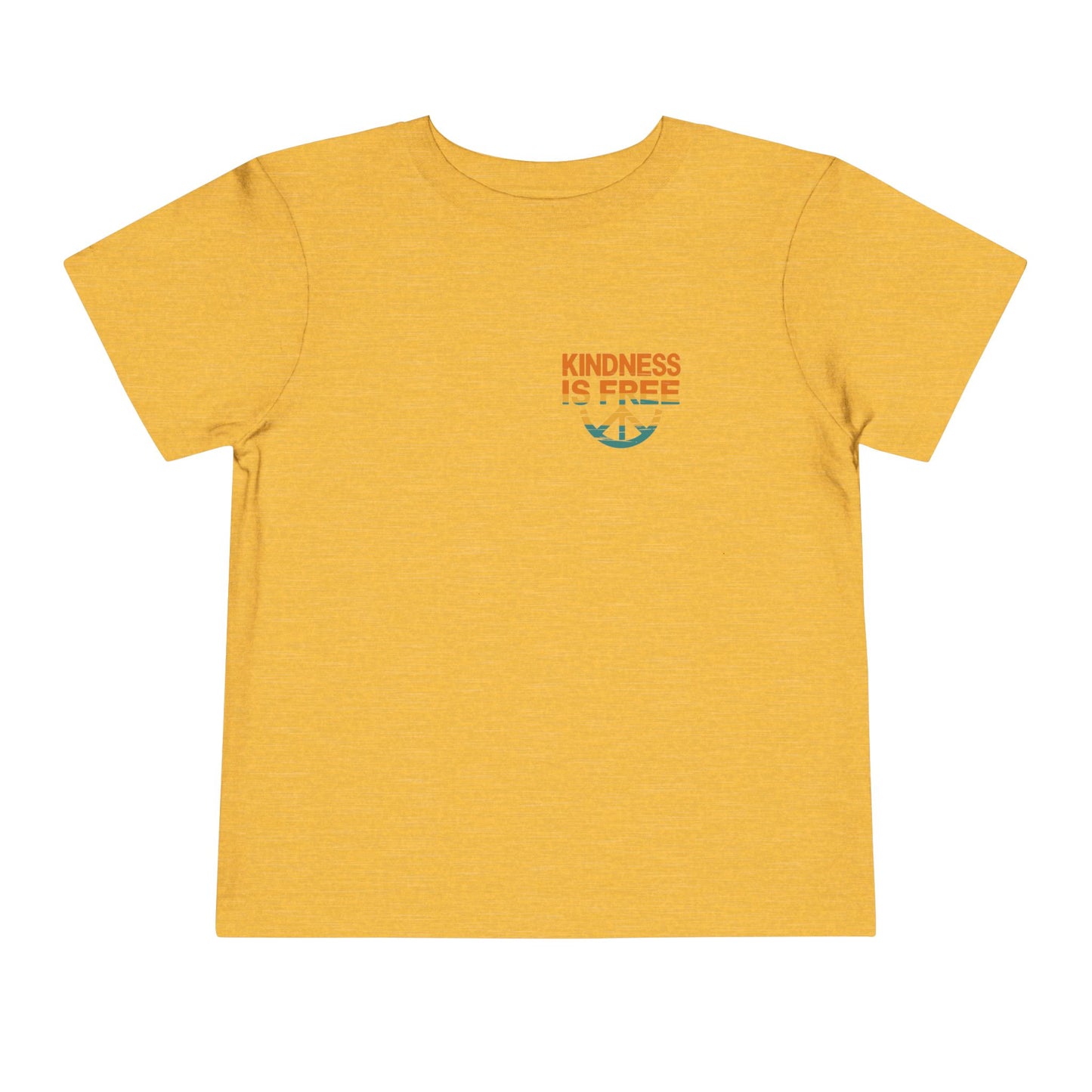 Toddler Short Sleeve Tee - Kindness Is Free Peace Design