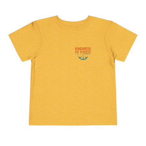 Toddler Short Sleeve Tee - Kindness Is Free Peace Design