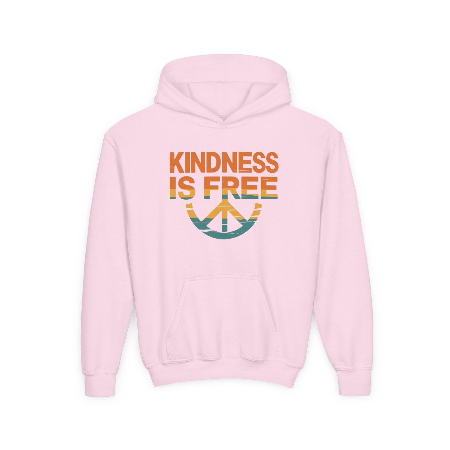 Kindness Is Free Youth Hoodie - Inspirational Heavy Blend Sweatshirt