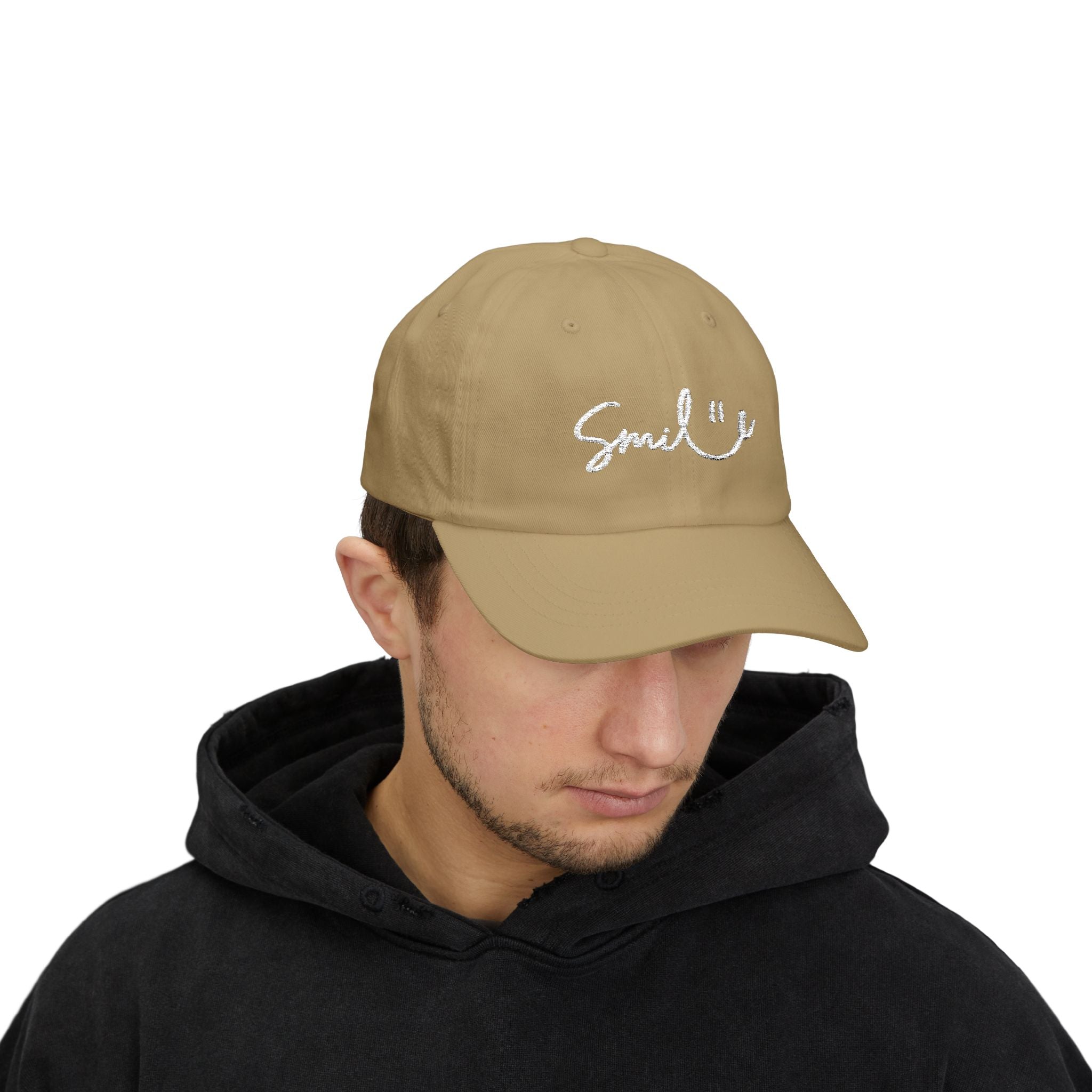 Smile Dad Cap — Embroidered Smile Face Baseball Hat