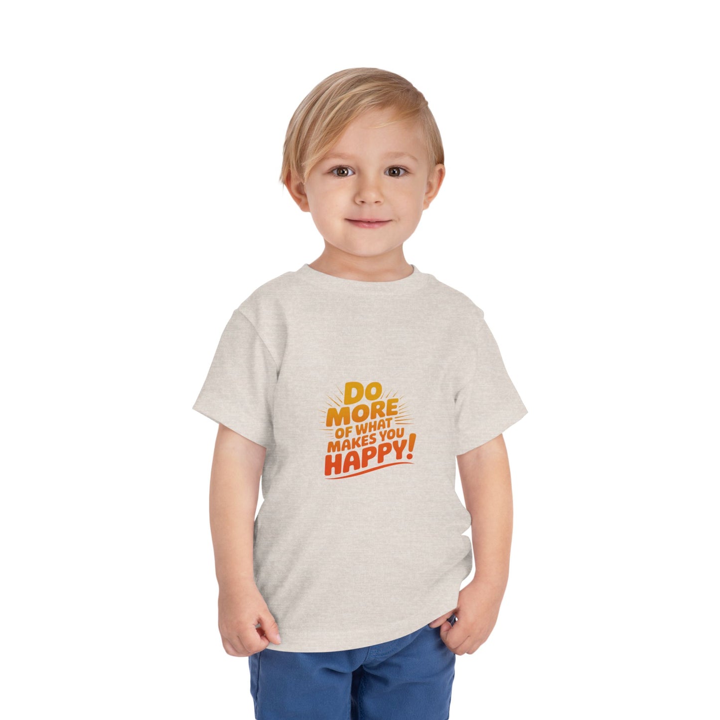 Toddler Tee — "Do More of What Makes You Happy" Retro Sunshine Kids T‑Shirt