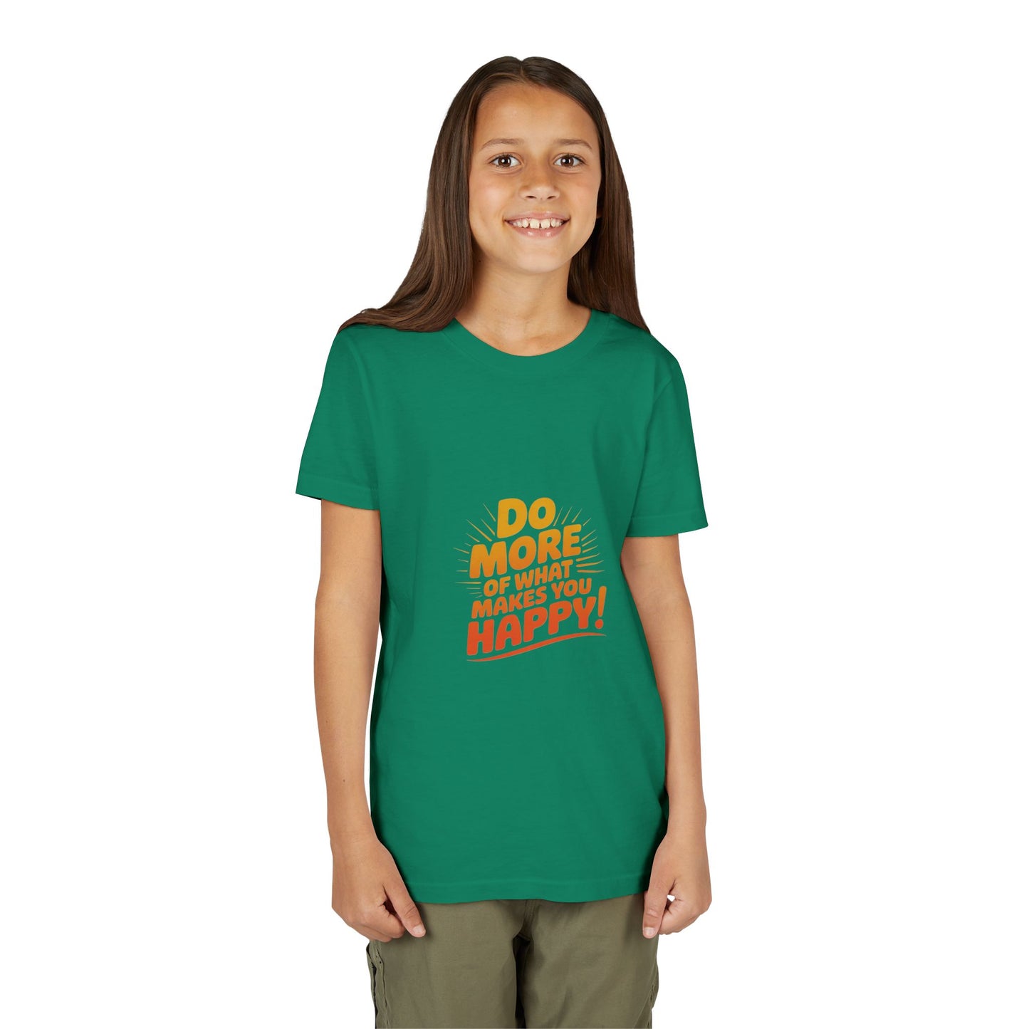 Youth Tee — “Do More of What Makes You Happy!” Positive Graphic Kids T‑Shirt