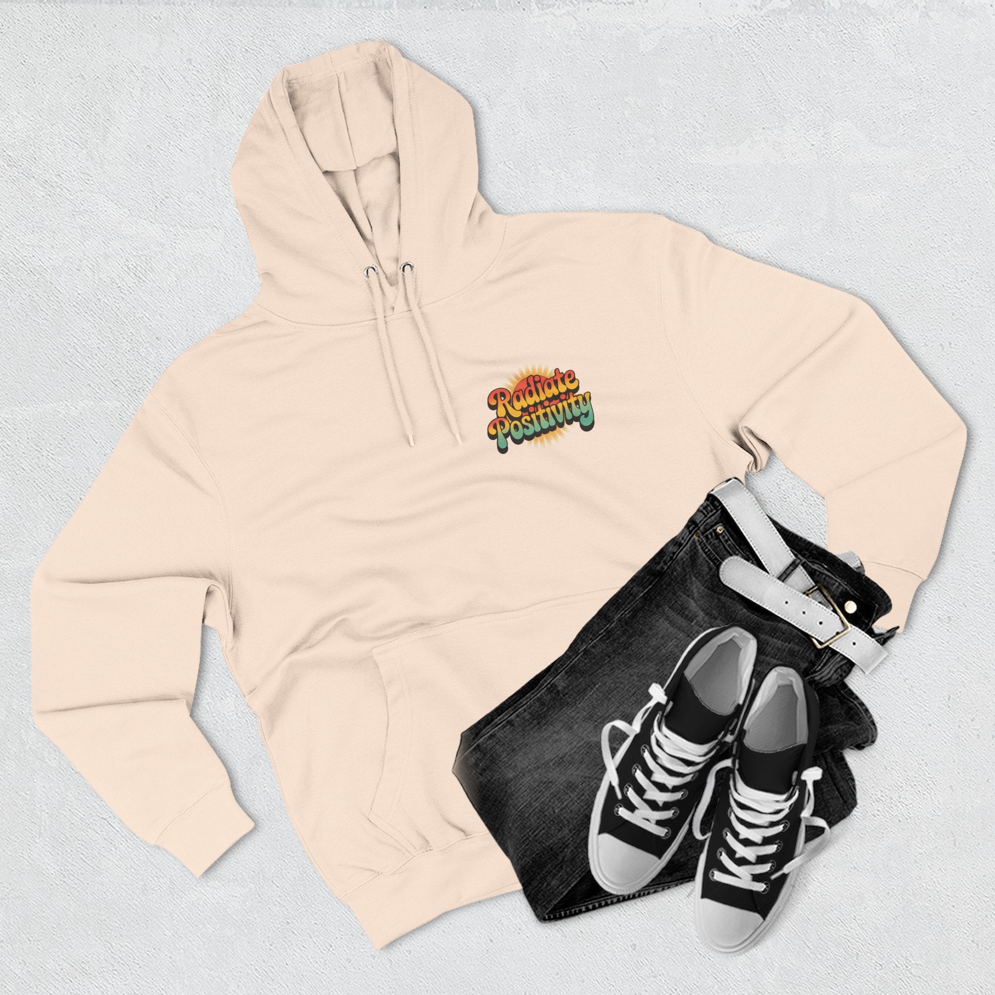 Radiate Positivity Three-Panel Fleece Hoodie
