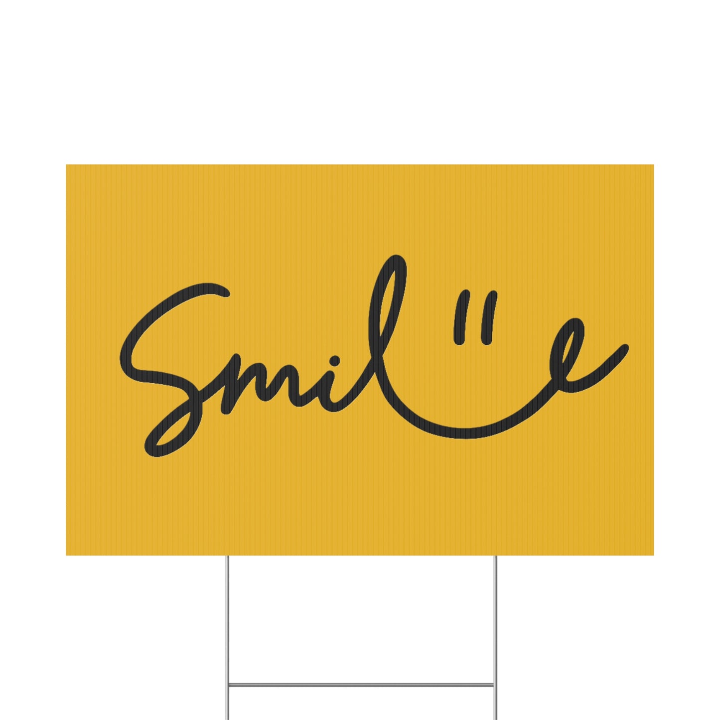 Yellow Smile Yard Sign