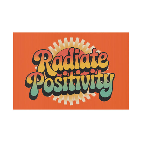 Orange Radiate Positivity Yard Sign