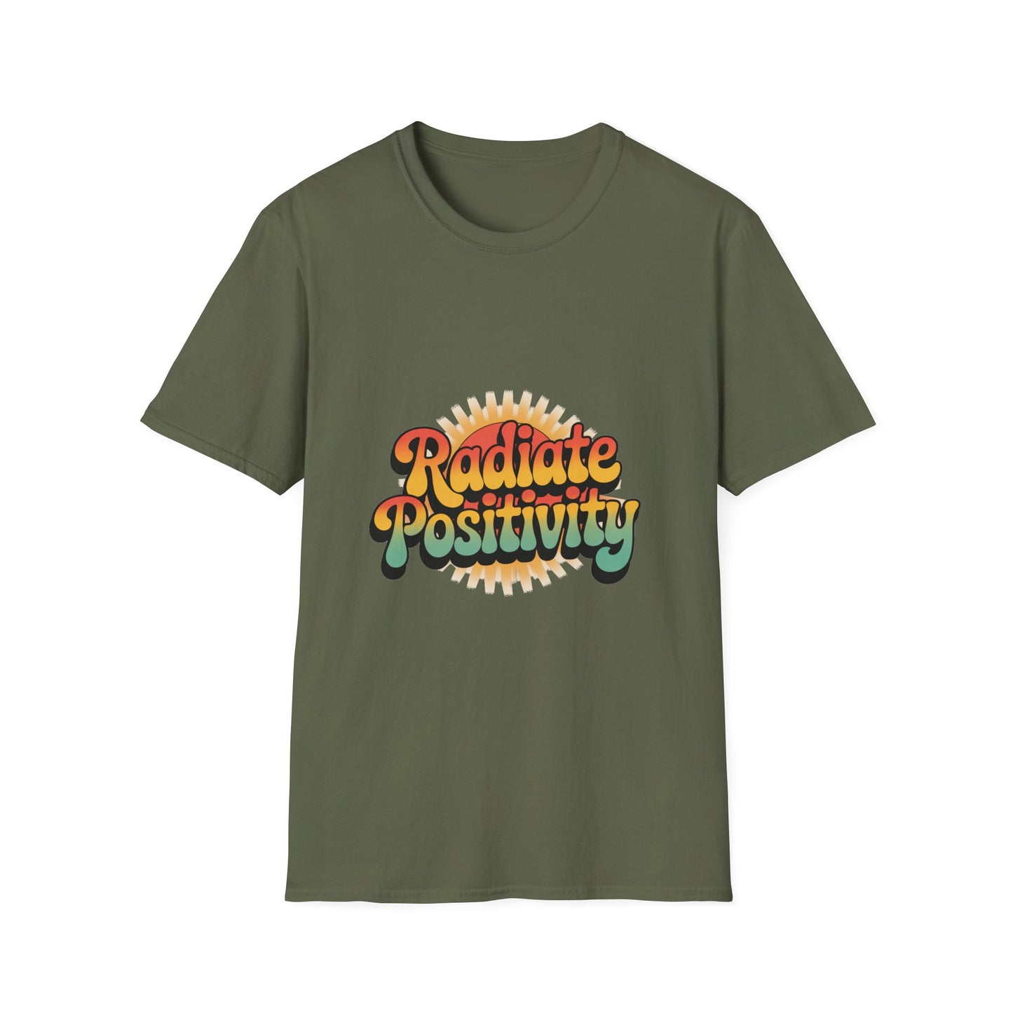 Radiate Positivity Unisex Softstyle T-Shirt - Feel Good Vibes