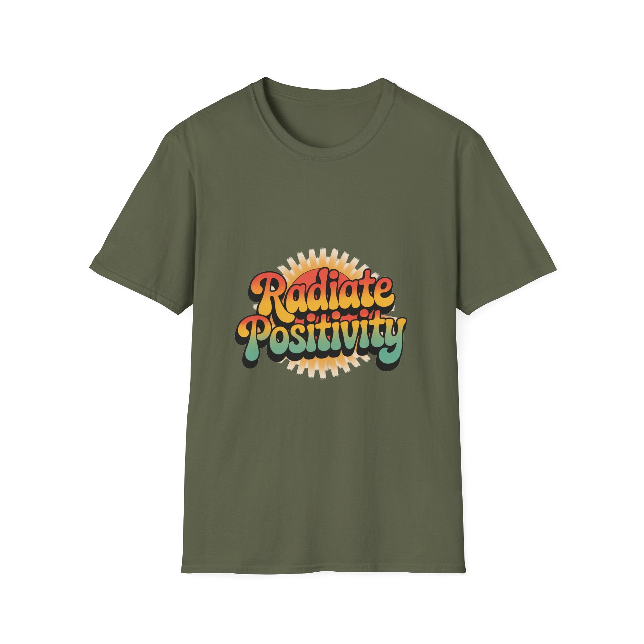 Radiate Positivity Unisex Softstyle T-Shirt - Feel Good Vibes