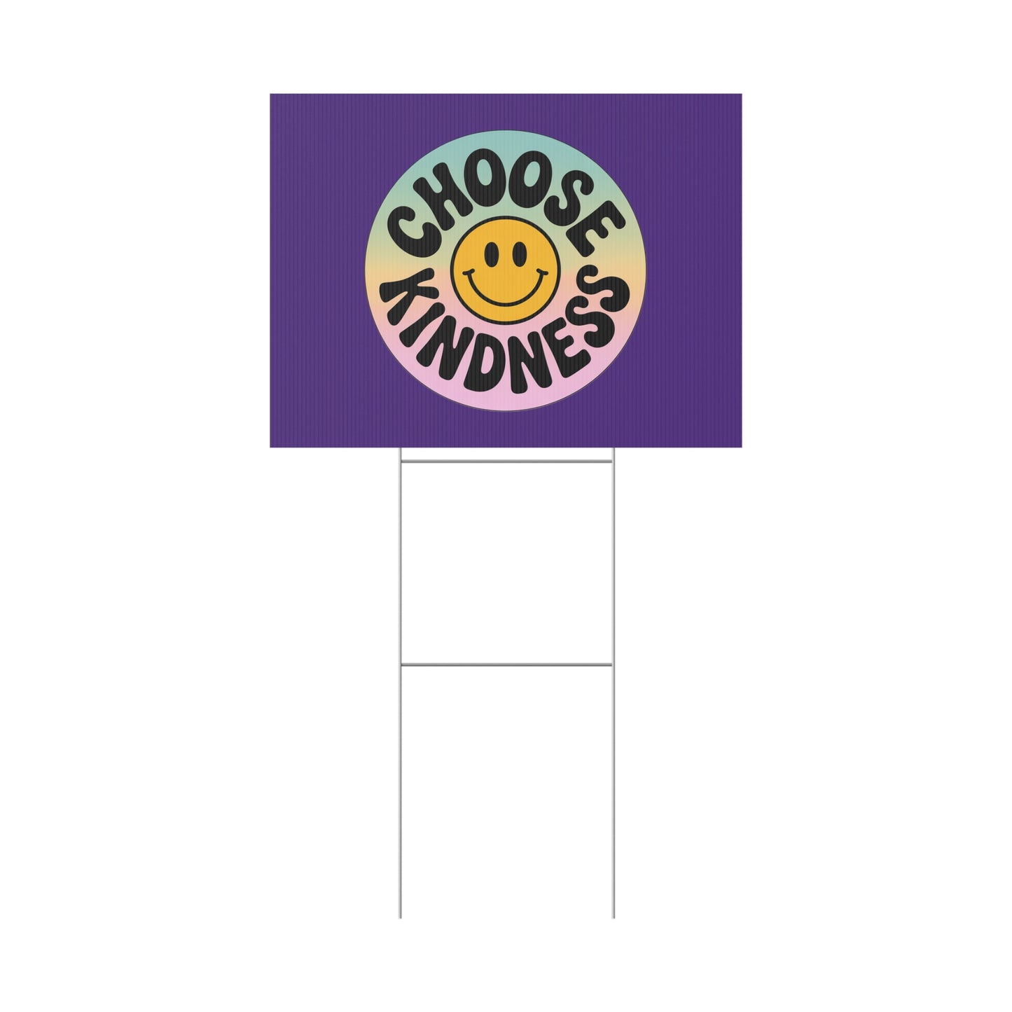 Purple Joyful Choose Kindness Plastic Yard Sign