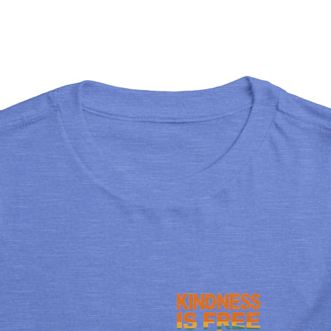 Toddler Short Sleeve Tee - Kindness Is Free Peace Design