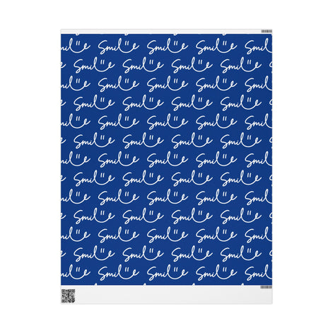 Dark Blue Smile Stylish Gift Wrapping Paper for Any Occasion