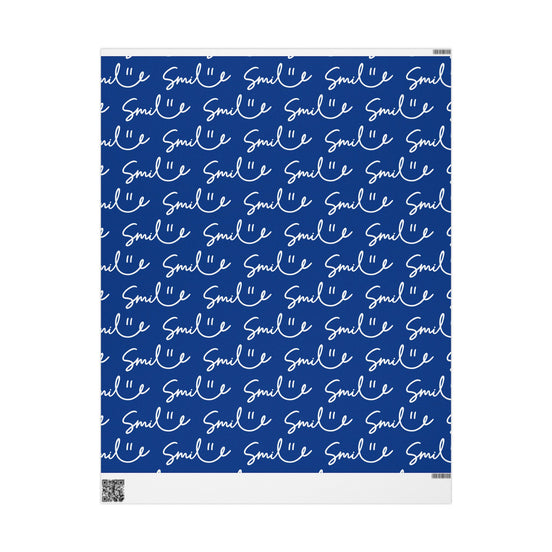 Dark Blue Smile Stylish Gift Wrapping Paper for Any Occasion
