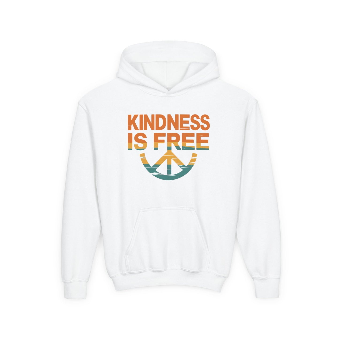 Kindness Is Free Youth Hoodie - Inspirational Heavy Blend Sweatshirt