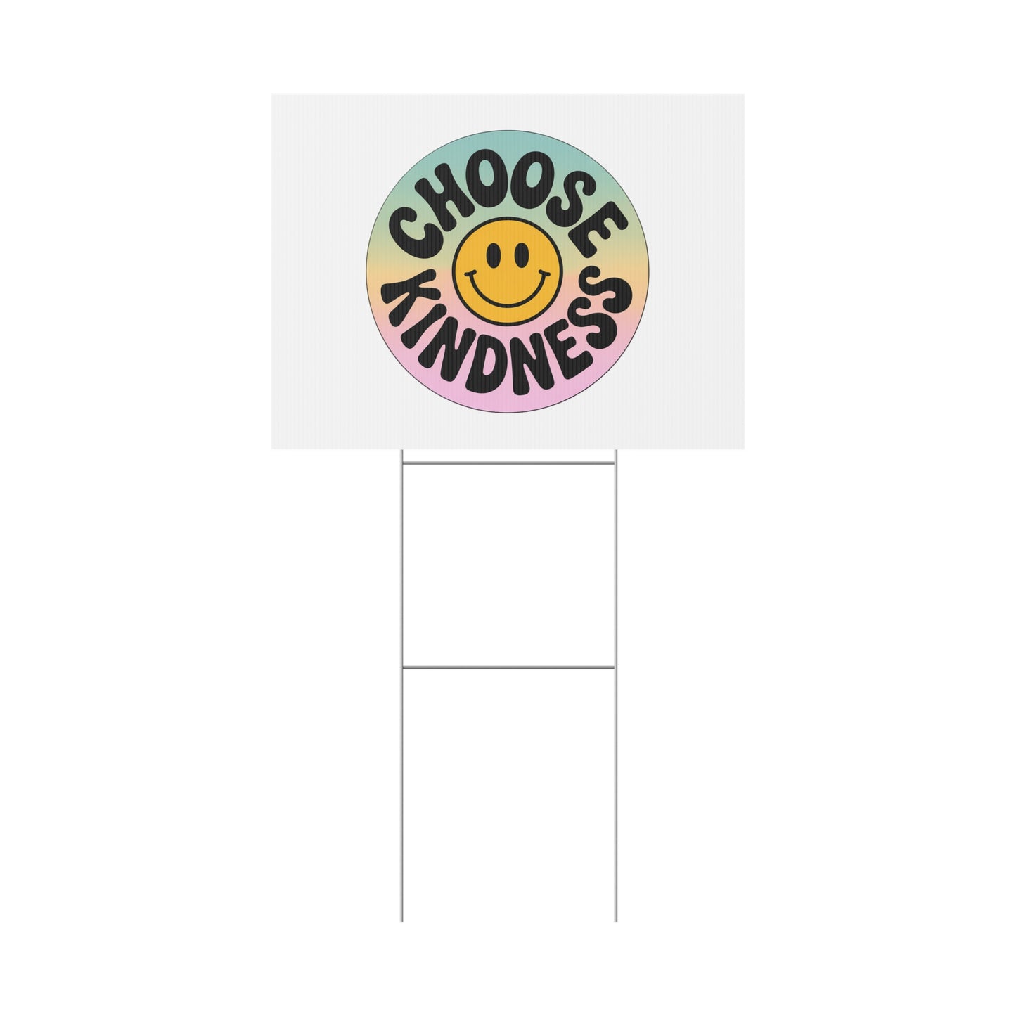 Joyful Choose Kindness Plastic Yard Sign