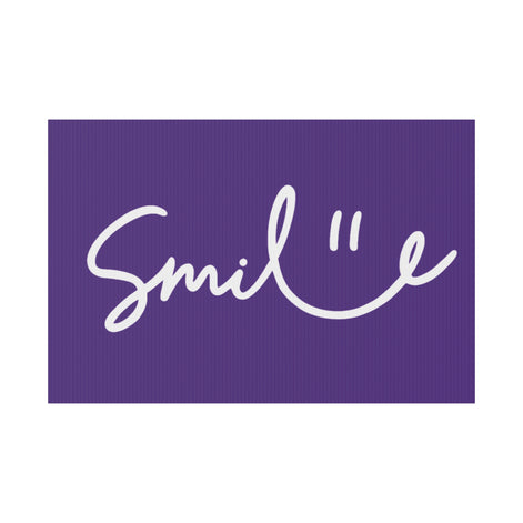 Purple Smile Yard Sign
