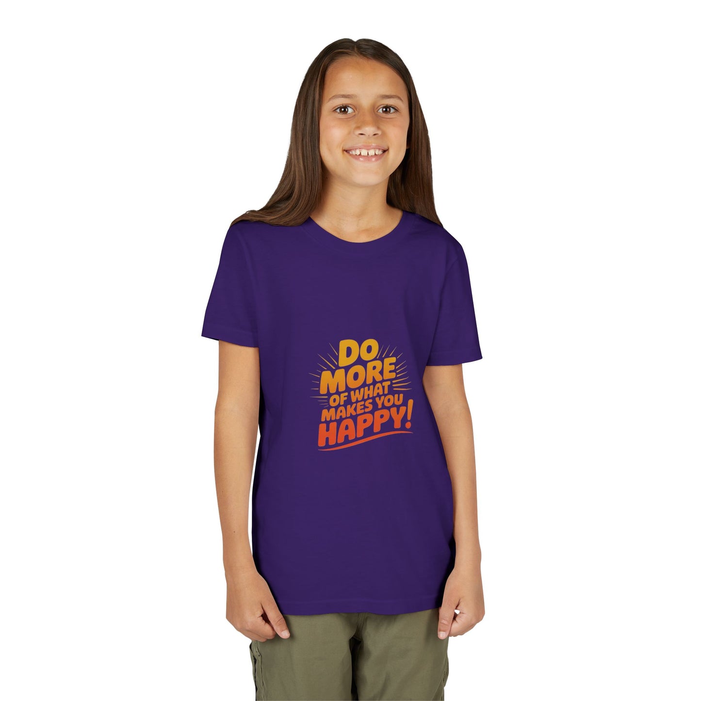 Youth Tee — “Do More of What Makes You Happy!” Positive Graphic Kids T‑Shirt