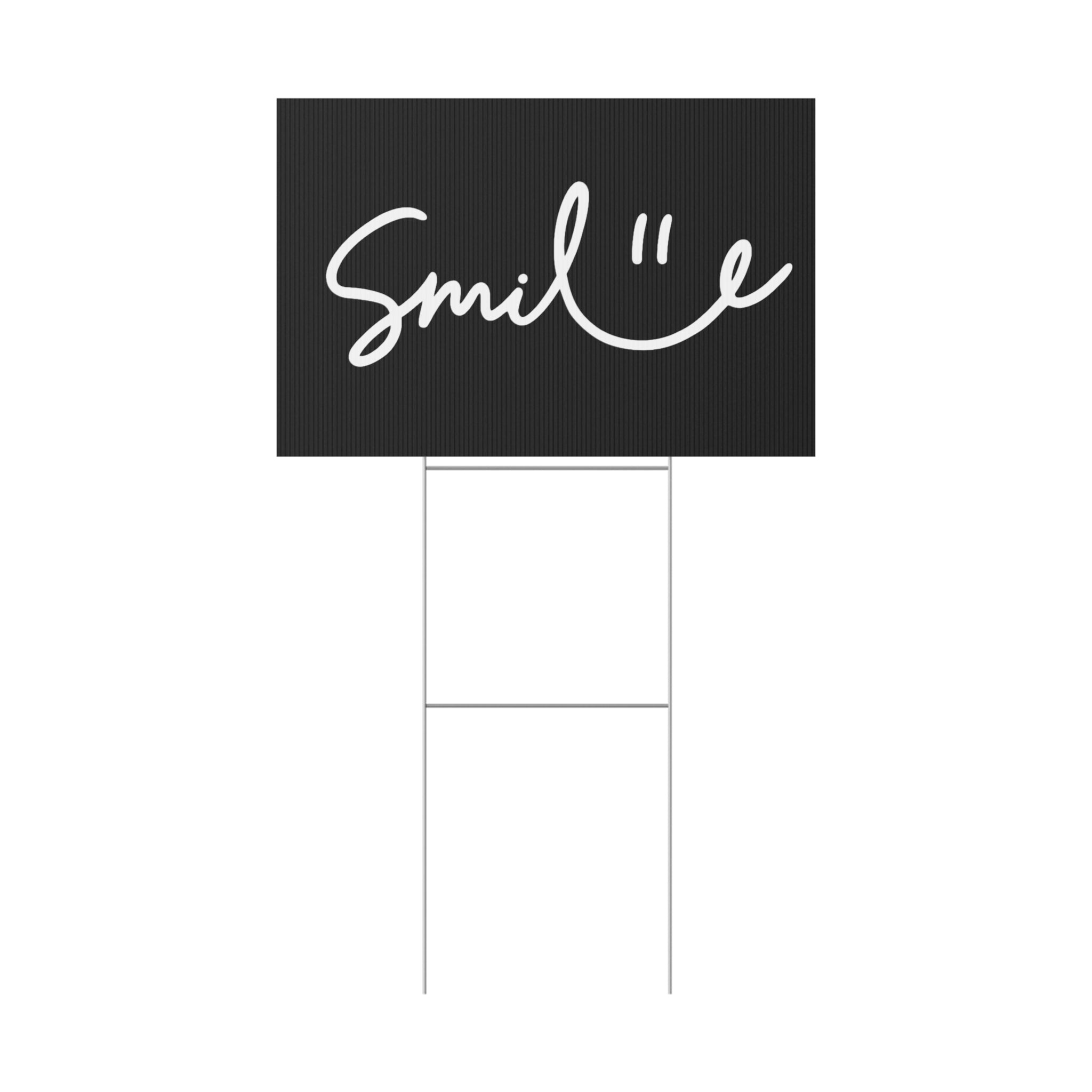 Black Smile Yard Sign